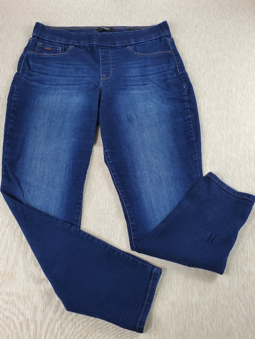 Nine West Womens Pull On Jeans Sz 12 Missy Skinny Stretch Comfort Legging Denim